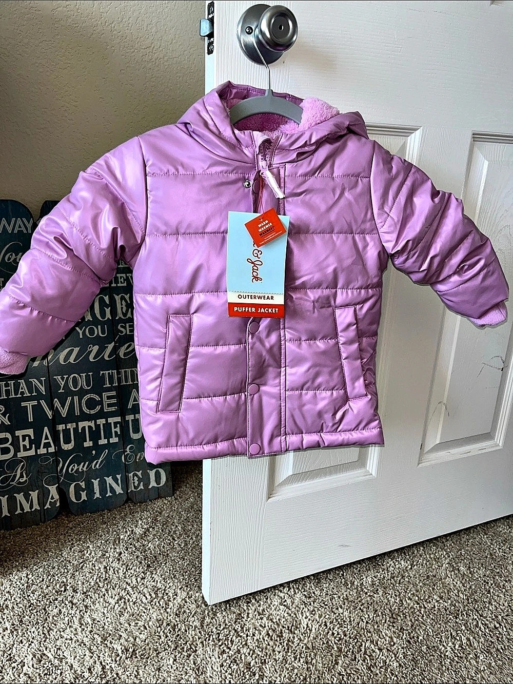 Cat & Jack Hooded Puffer Jacket NWT